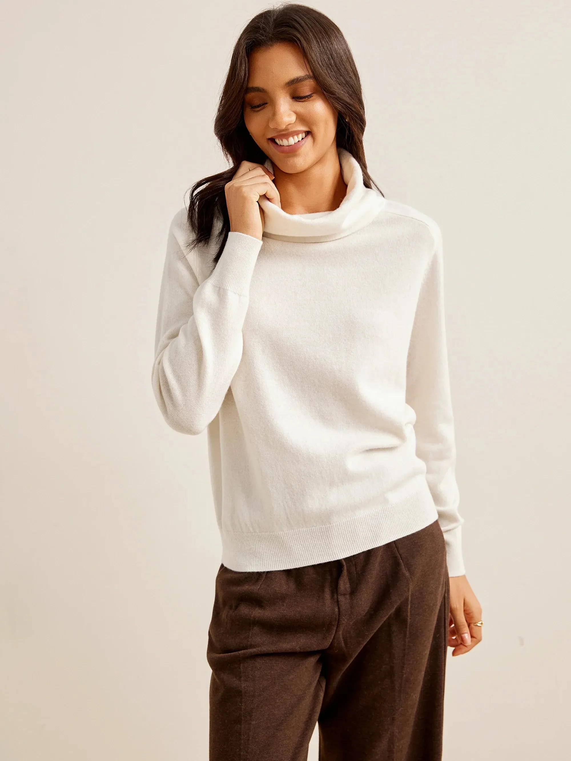 Merino Wool Cowl Neck Sweater sold by Lintico product image thumbnail 4