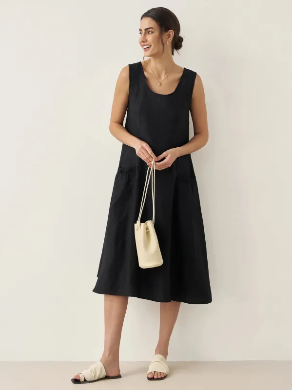 100% Linen Swing Beach Tank Dress GIANA sold by Lintico