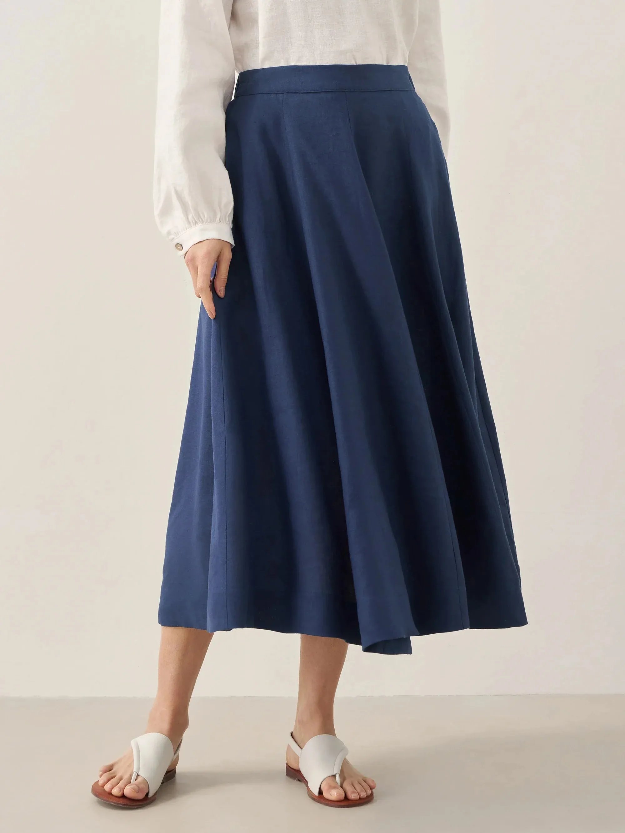 100% Linen A-Line Skirt JEMMA sold by Lintico product image thumbnail 4