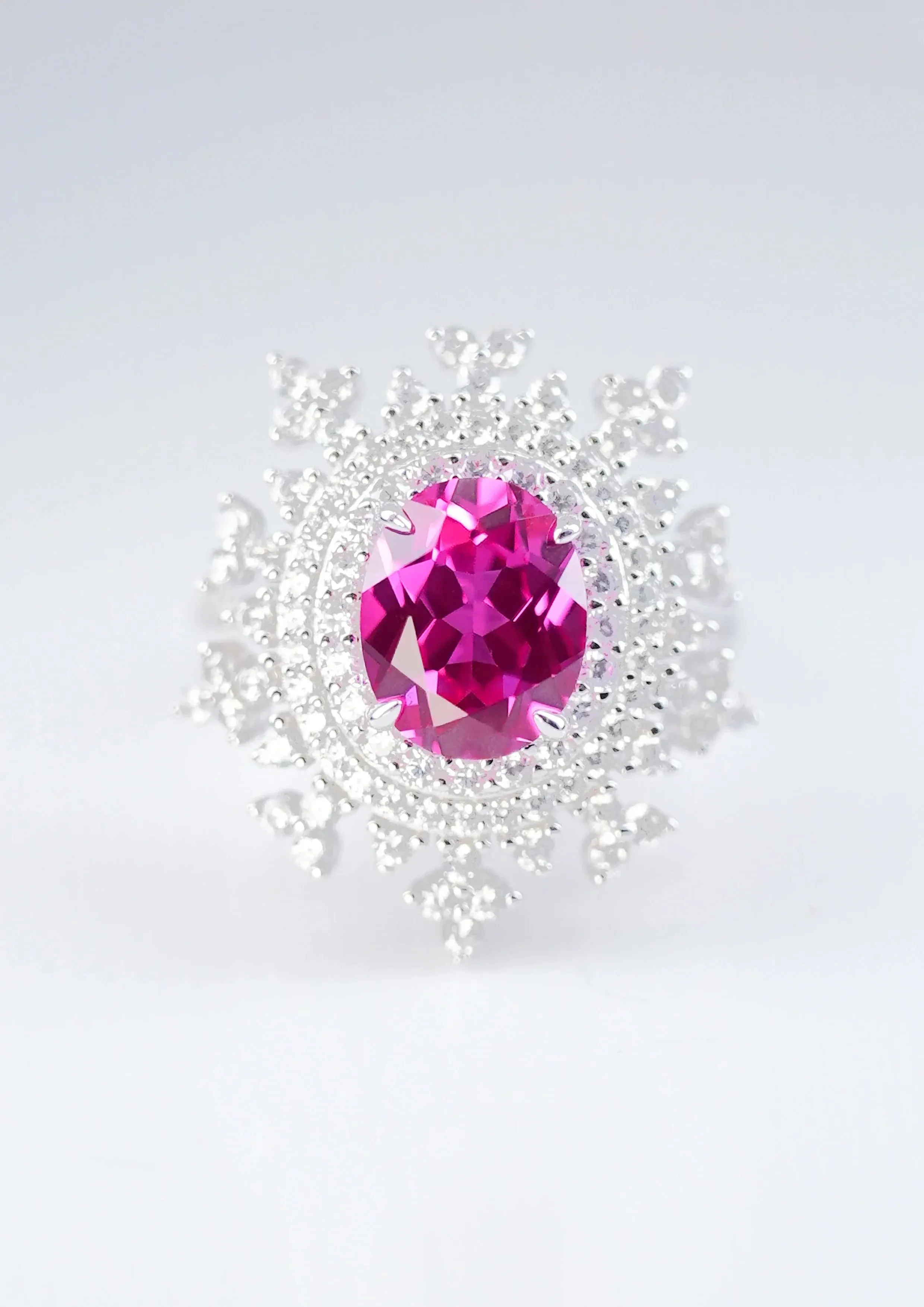 Exquisite Pink Sapphire Ring - Pink Snowflake sold by Lintico product image thumbnail 3