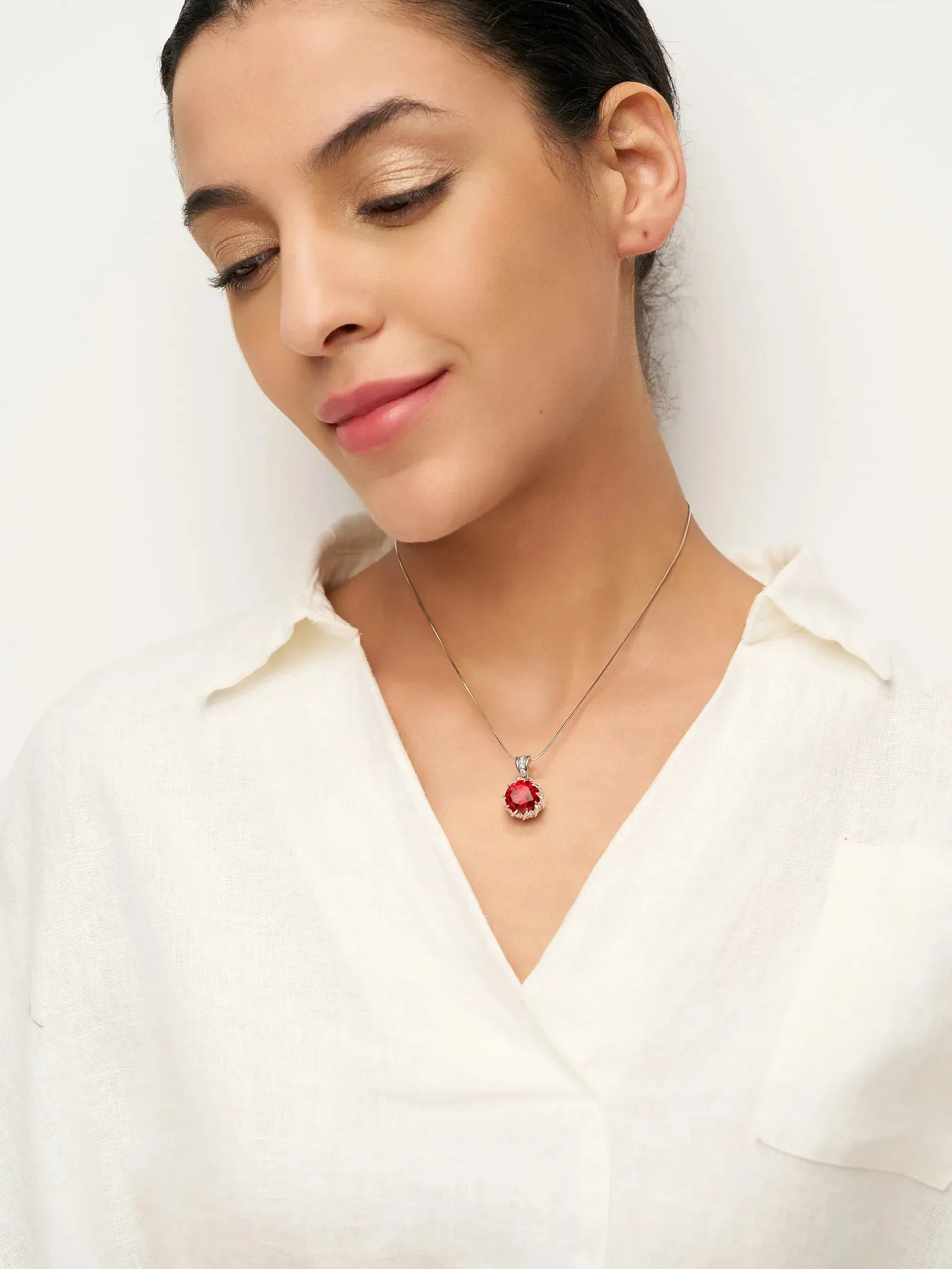 Exquisite Ruby Necklace - Heart of Lava sold by Lintico product image thumbnail 2