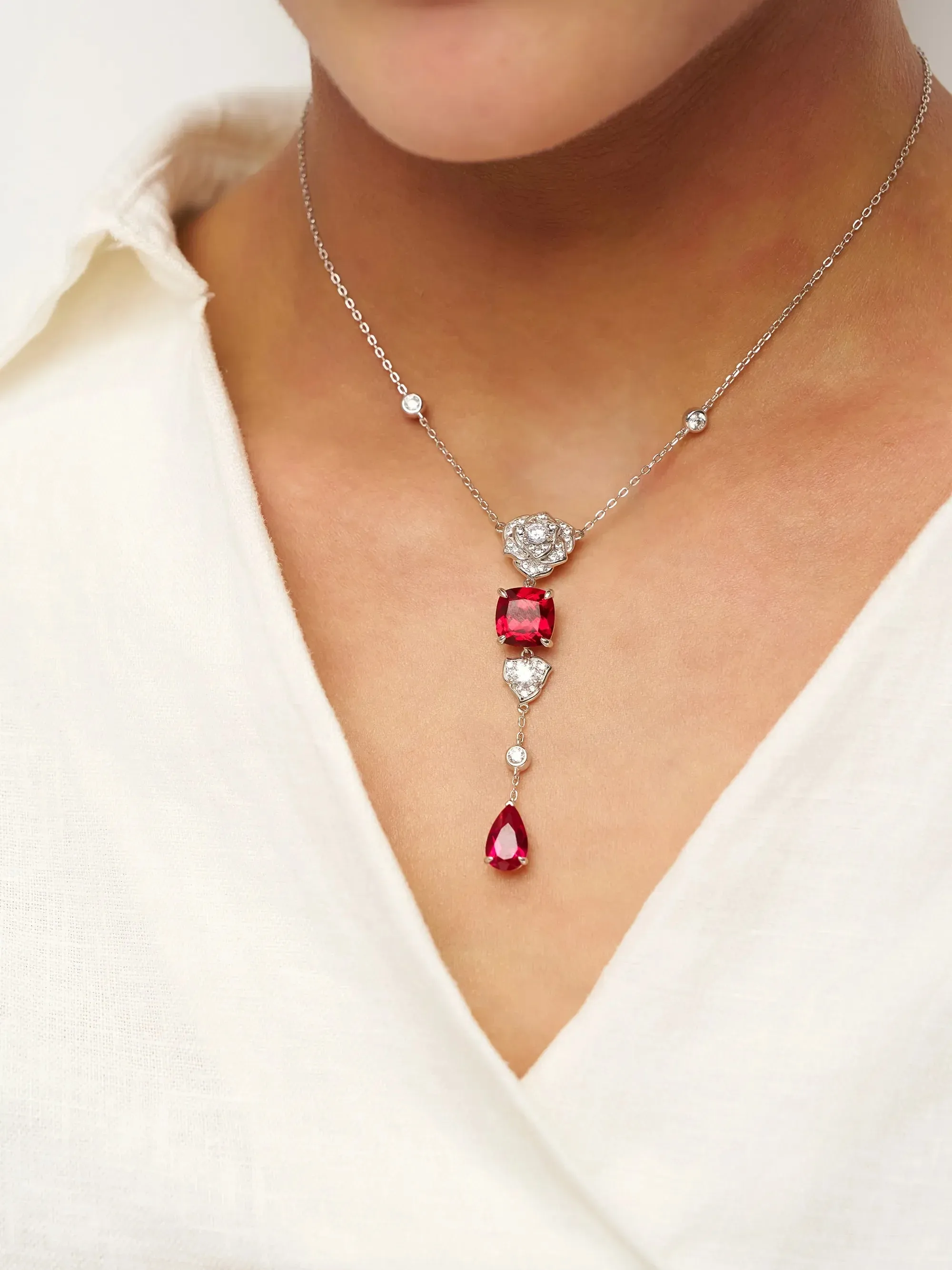 Exquisite Ruby Necklace - Ruby Veil sold by Lintico product image thumbnail 2