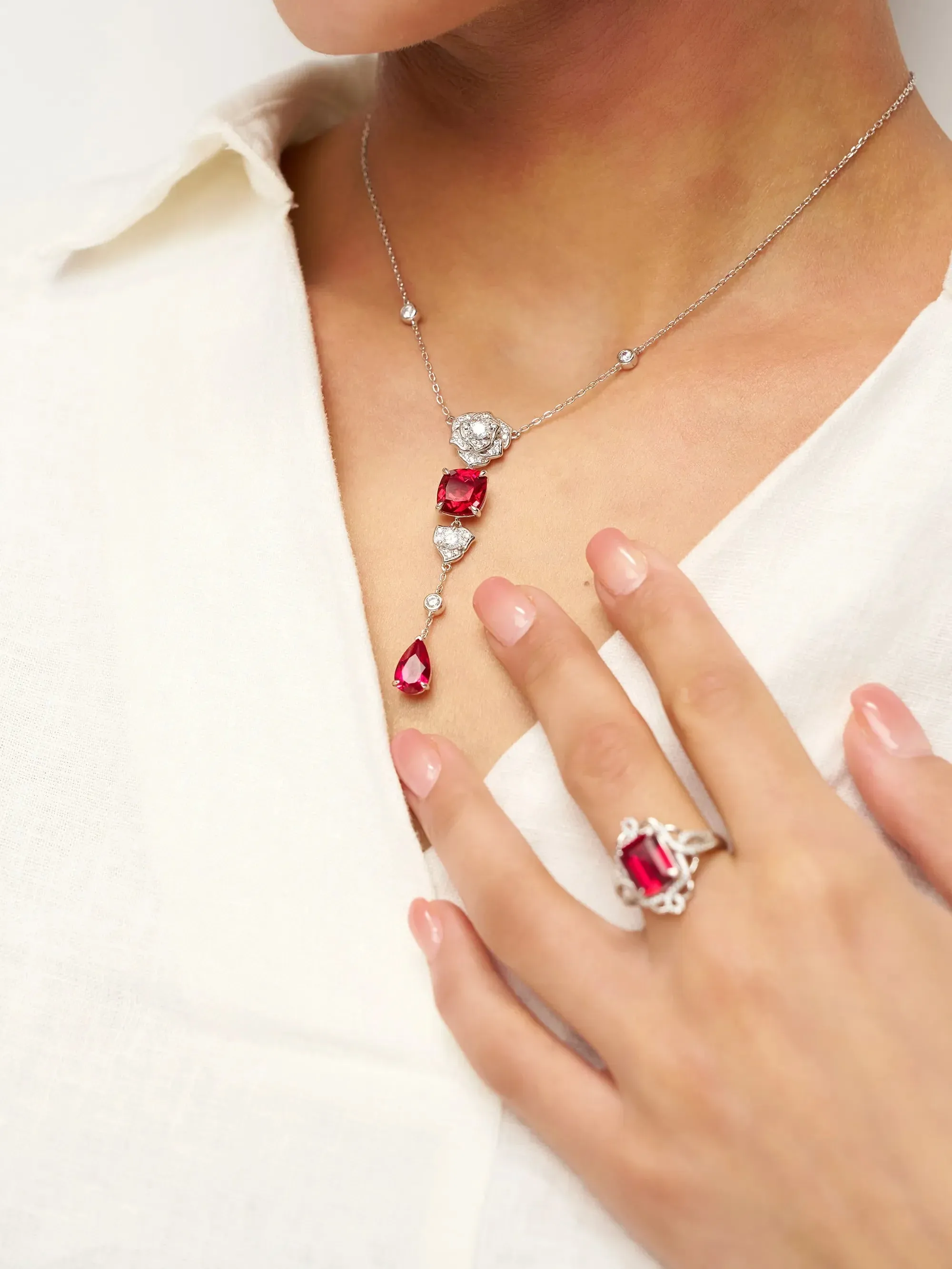 Exquisite Ruby Necklace - Ruby Veil sold by Lintico product image thumbnail 4