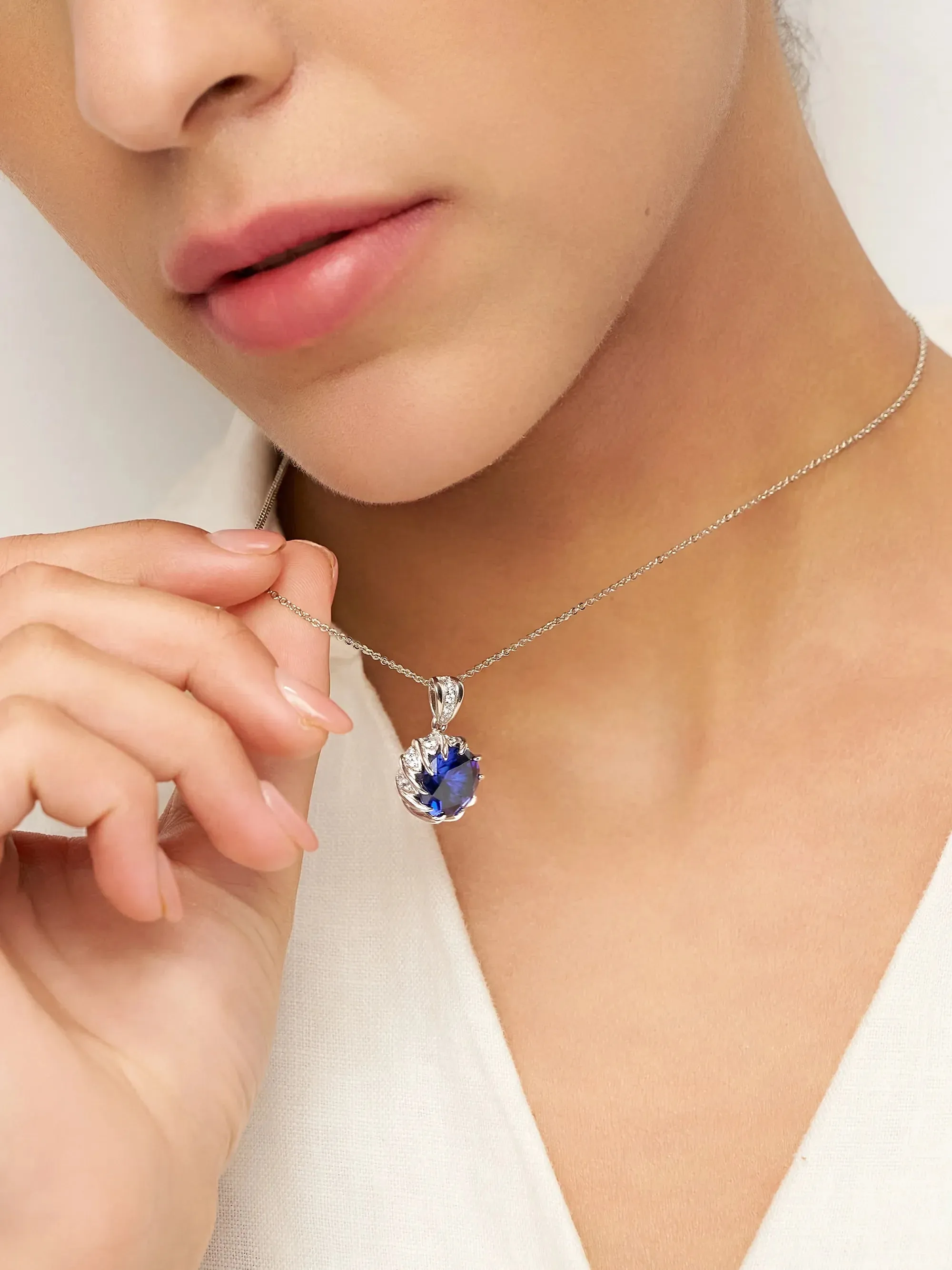 Exquisite Sapphire Necklace - Neptune’S Embrace sold by Lintico product image thumbnail 2