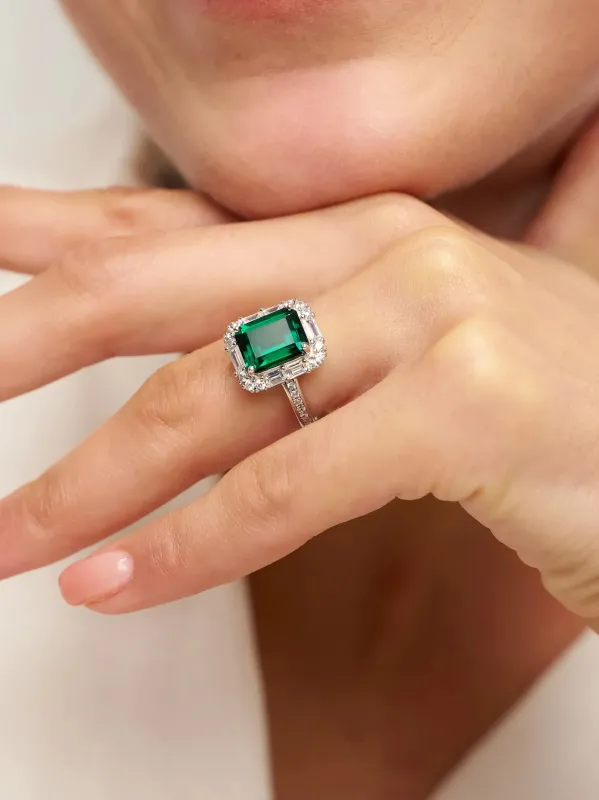 Exquisite Emerald Ring - Emerald Shadow Fairy Ring sold by Lintico