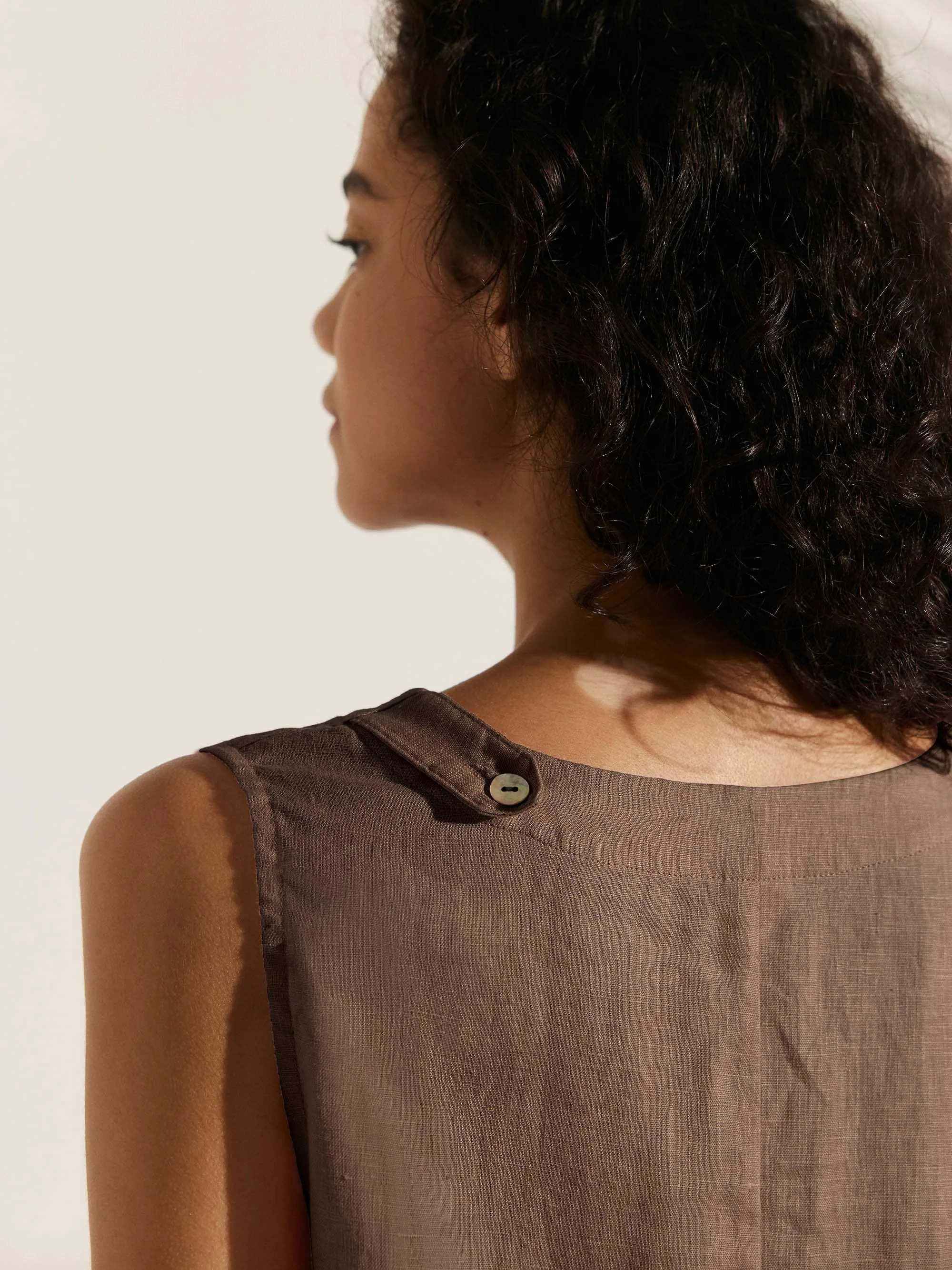 100% Linen Sleeveless Dress SIENNA sold by Lintico product image thumbnail 5