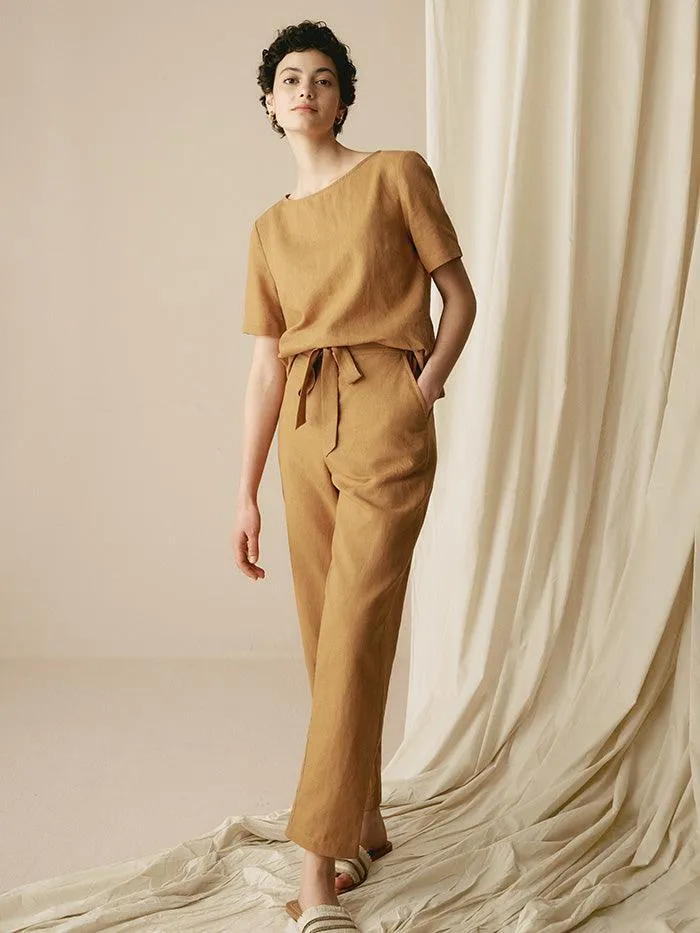 100% Linen Two-Piece Casual Linen Tracksuit COLLEEN sold by Lintico product image thumbnail 3