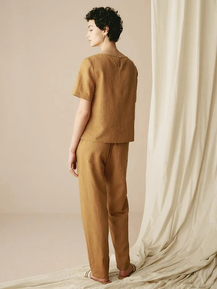 100% Linen Two-Piece Casual Linen Tracksuit COLLEEN sold by Lintico product image thumbnail 4