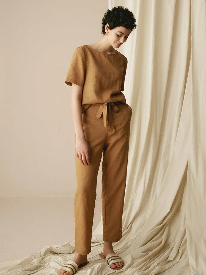 100% Linen Two-Piece Casual Linen Tracksuit COLLEEN sold by Lintico product image thumbnail 2