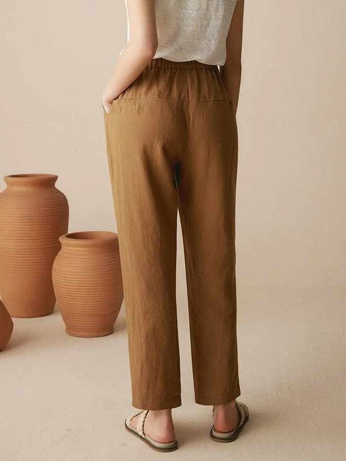 100% Linen Tapered Pants PATRICIA sold by Lintico product image thumbnail 3