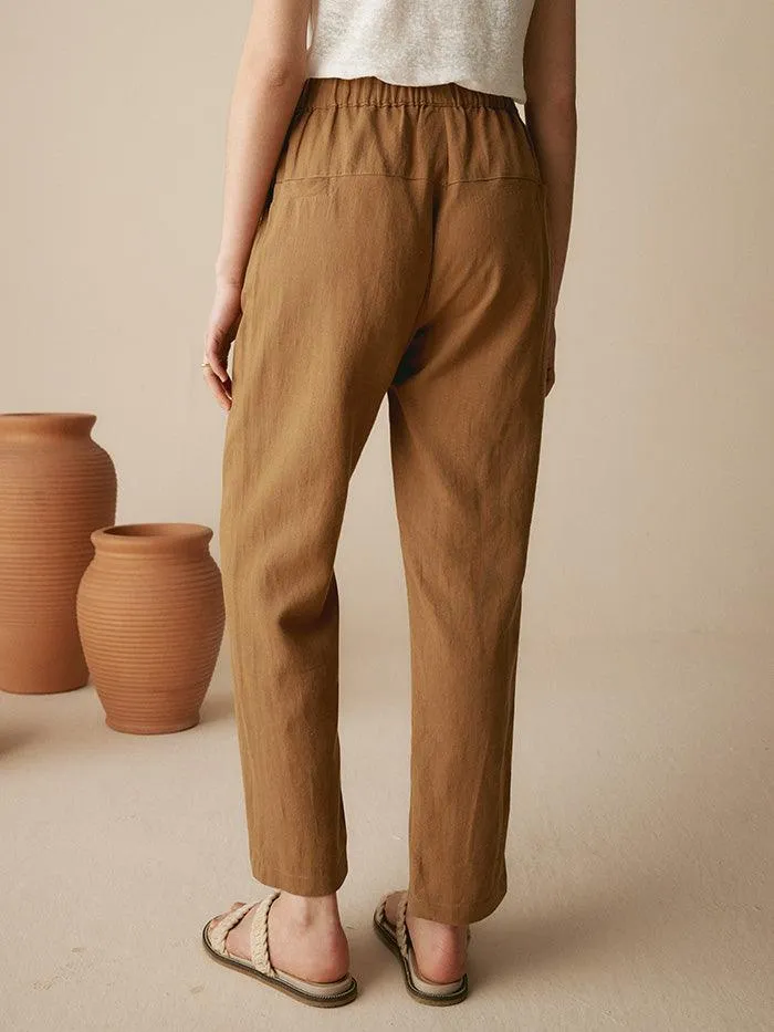 100% Linen Tapered Pants PATRICIA sold by Lintico product image thumbnail 4