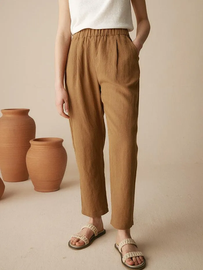 100% Linen Tapered Pants PATRICIA sold by Lintico product image thumbnail 5