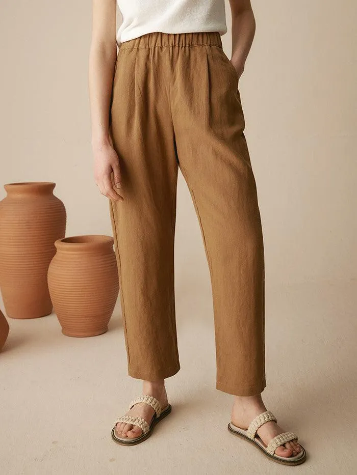 100% Linen Tapered Pants PATRICIA sold by Lintico product image thumbnail 2