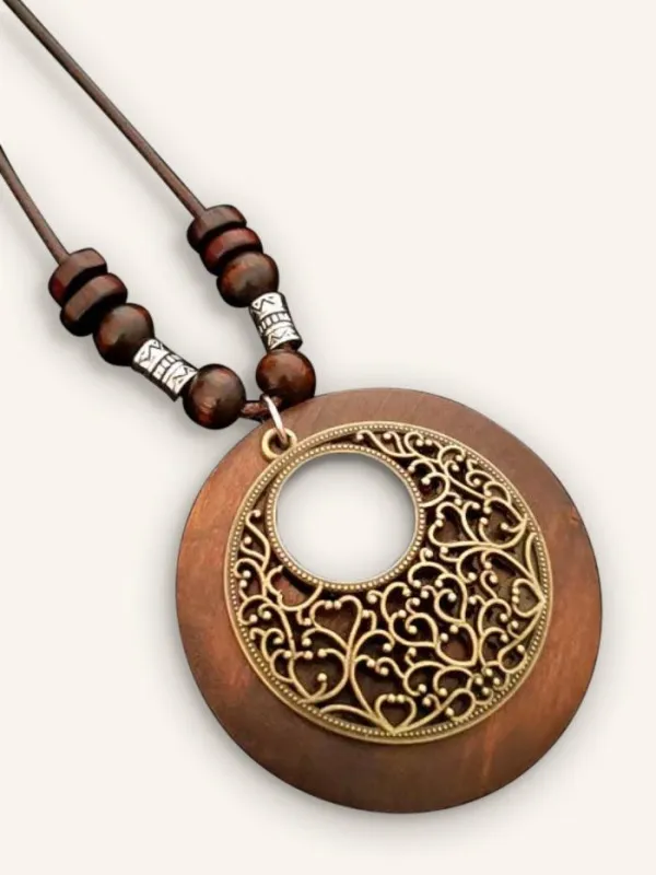 Retro Chic Linen Drape Necklace LOLA sold by Lintico