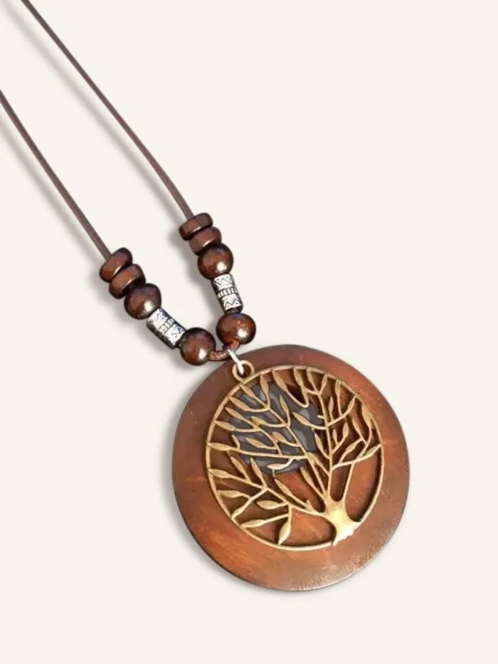 Retro Chic Linen Drape Necklace LOLA sold by Lintico product image thumbnail 4