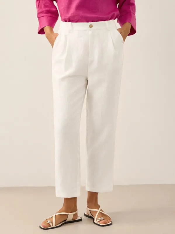 100% Linen Relaxed Fit Lightweight Cover-Up Bottoms WINONA sold by Lintico