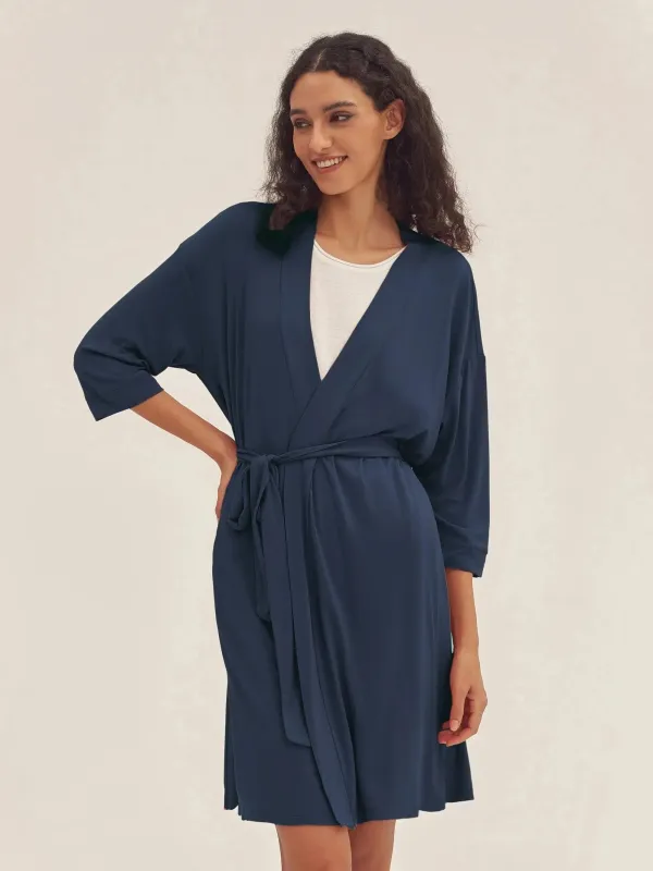 Bamboo Kimono Robe EVE sold by Lintico