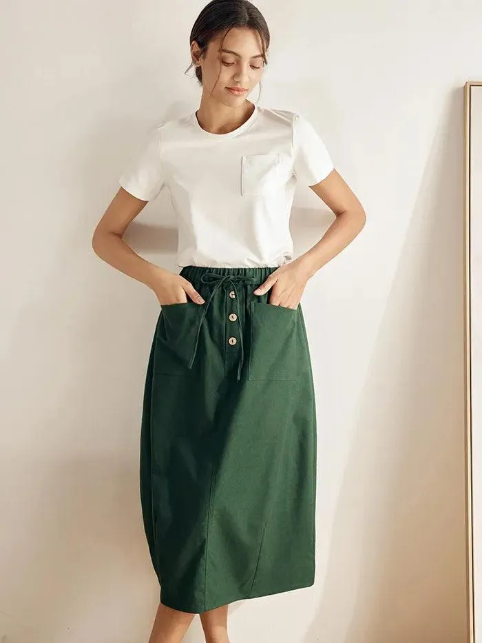 Stretch-Knit Bamboo Classic Basic Tee BELLE sold by Lintico product image thumbnail 5