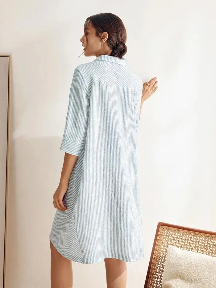 100% Linen Shirt Dress MADISON sold by Lintico product image thumbnail 3