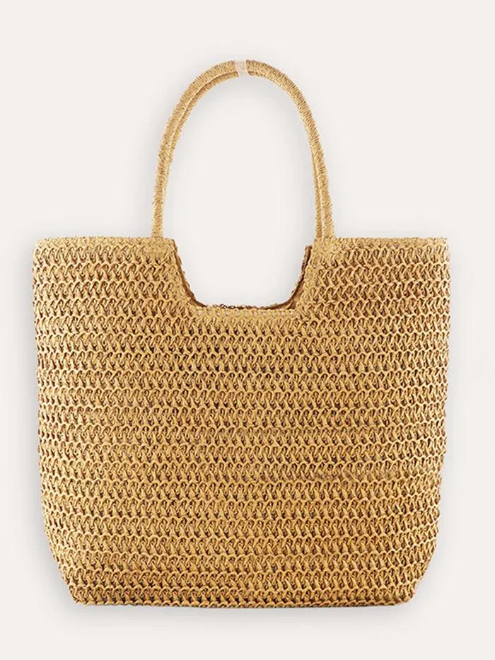 Ring Handle Woven Tote sold by Lintico