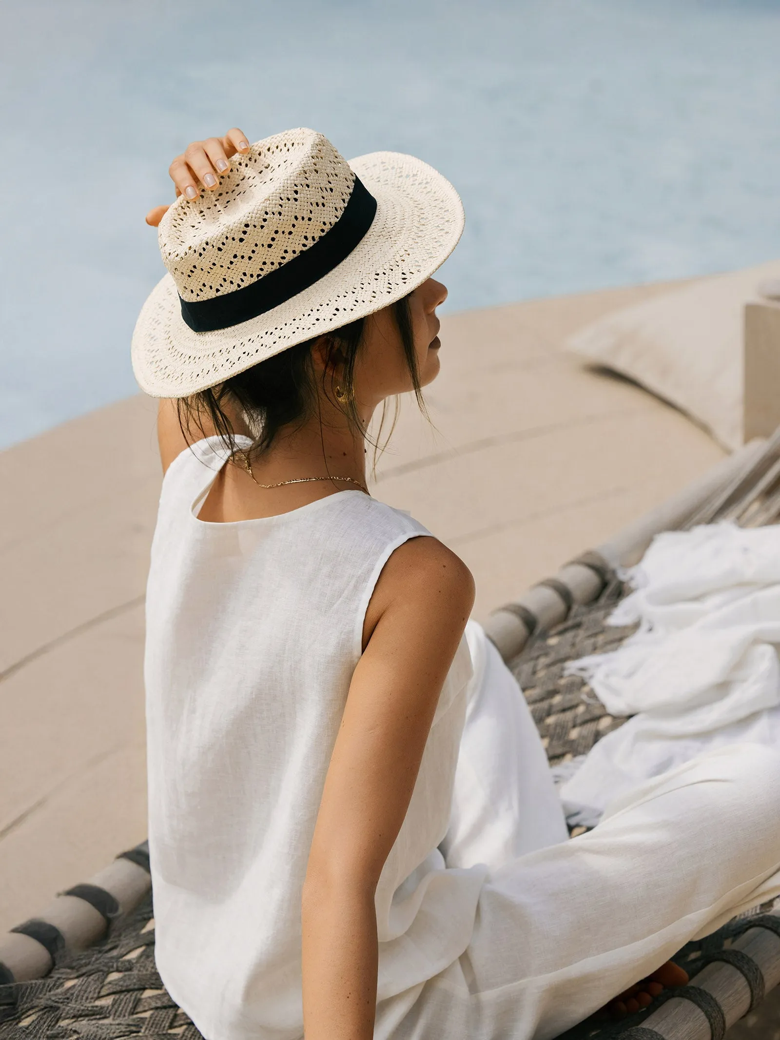 100% Linen Buttons Down Tank Top ERIN sold by Lintico product image thumbnail 3