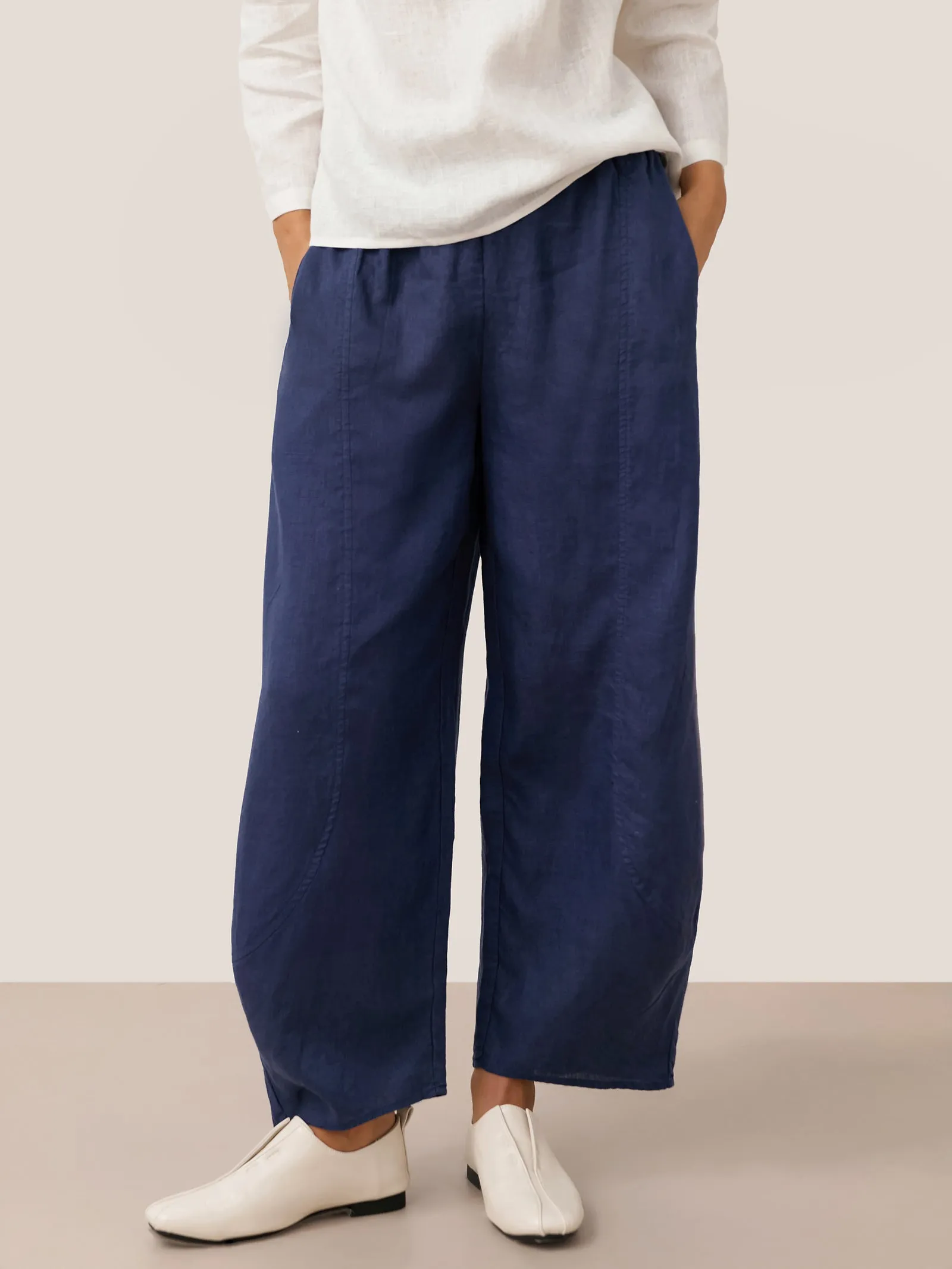 100% Linen Classic Ankle Pants ZOE sold by Lintico product image thumbnail 5