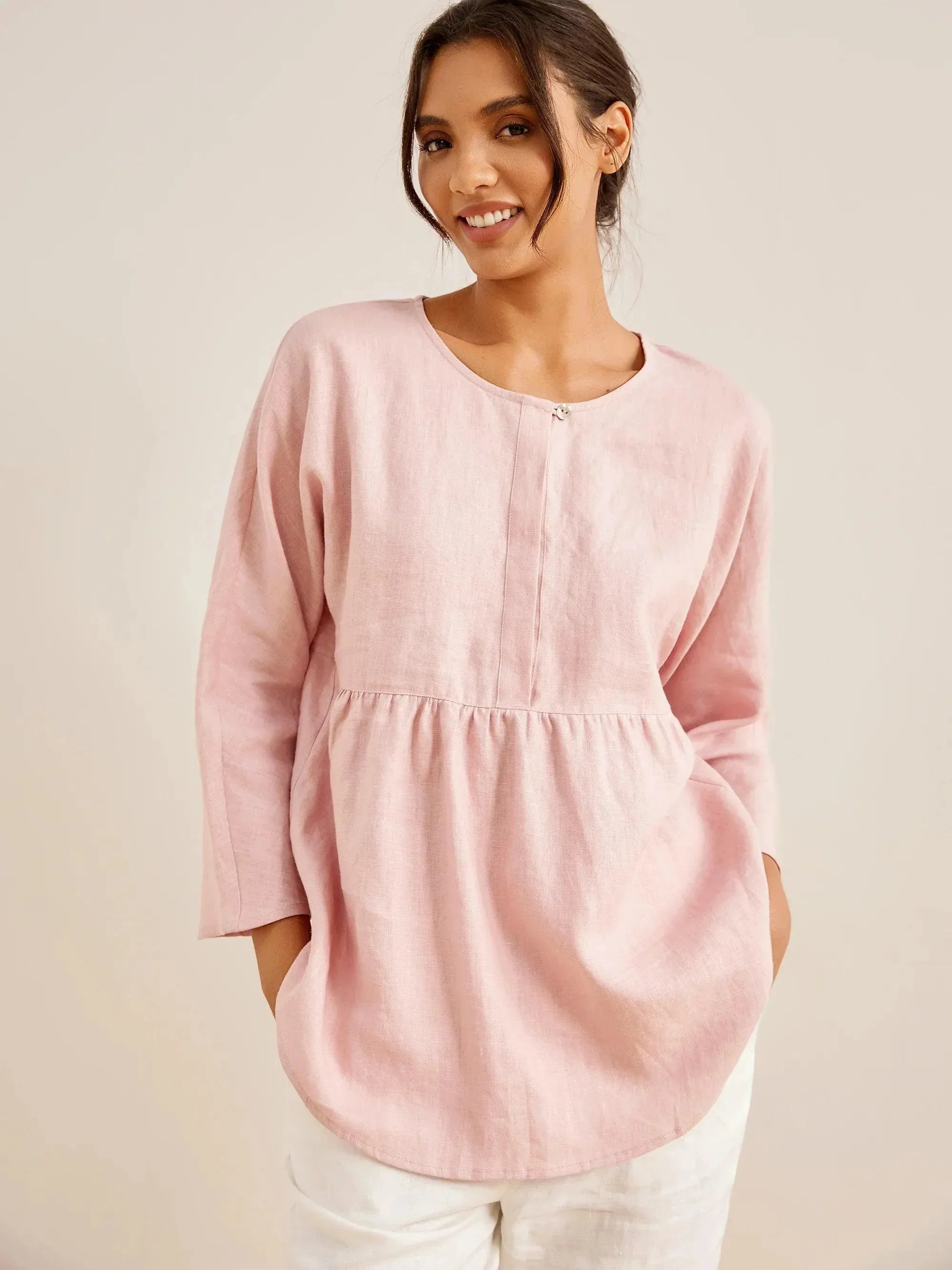 Linen Long-Sleeved Top SITKA sold by Lintico
