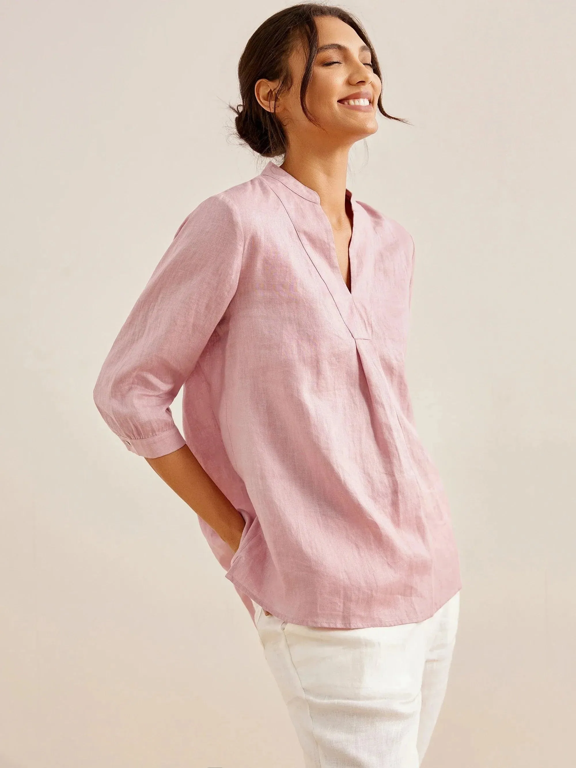 100% Linen Dress Shirt JOANNA sold by Lintico product image thumbnail 4