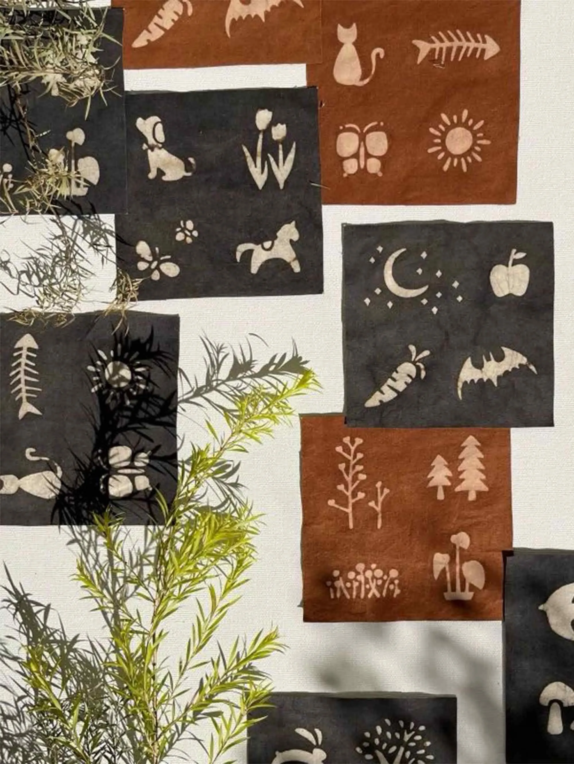 Tea-Dyed Decorative Fabric Patches for Diy Journals (5 Pieces) sold by Lintico product image thumbnail 5