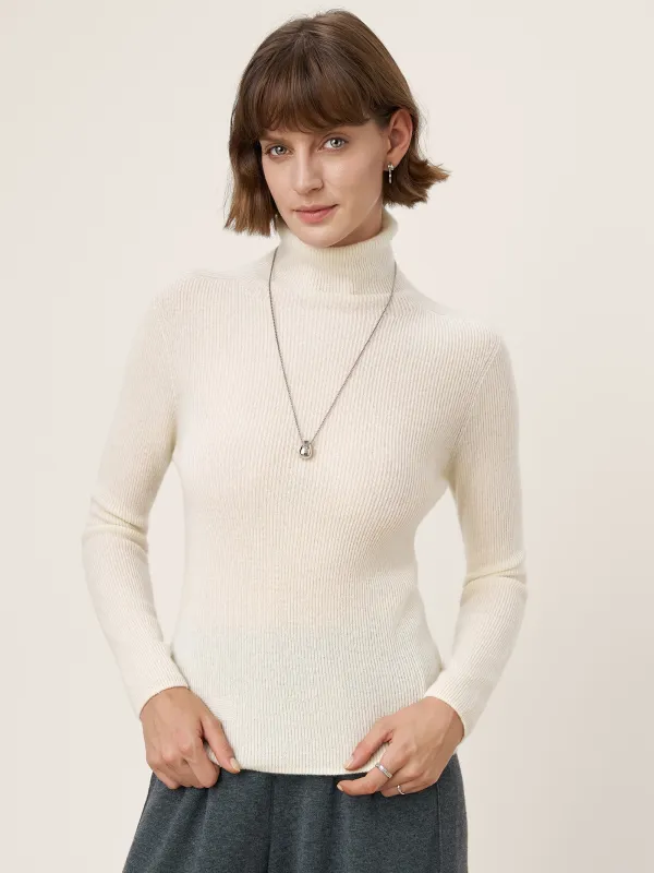 Premium Cashmere Blend Hand-Finished Seamless Turtleneck Sweater URMI sold by Lintico