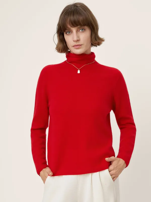 Premium Cashmere Blend Hand-Finished Seamless Turtleneck Knit Top TOVE sold by Lintico