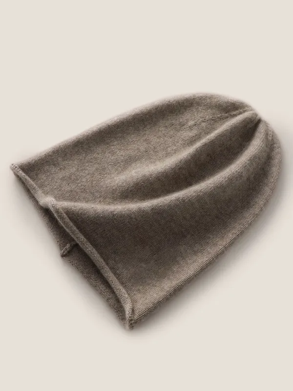 100% Cashmere Dense-Knit Slouchy Beanie sold by Lintico