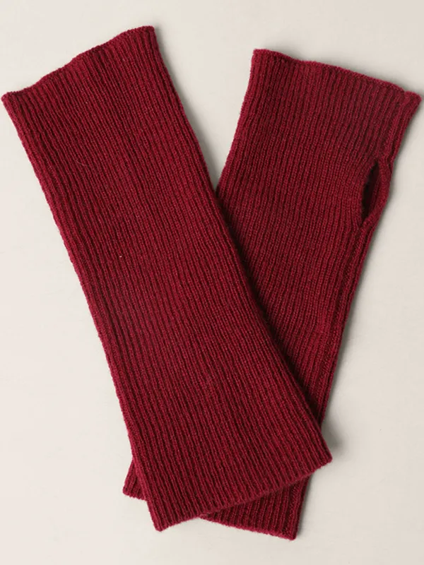 100% Cashmere Fingerless Knit Gloves sold by Lintico