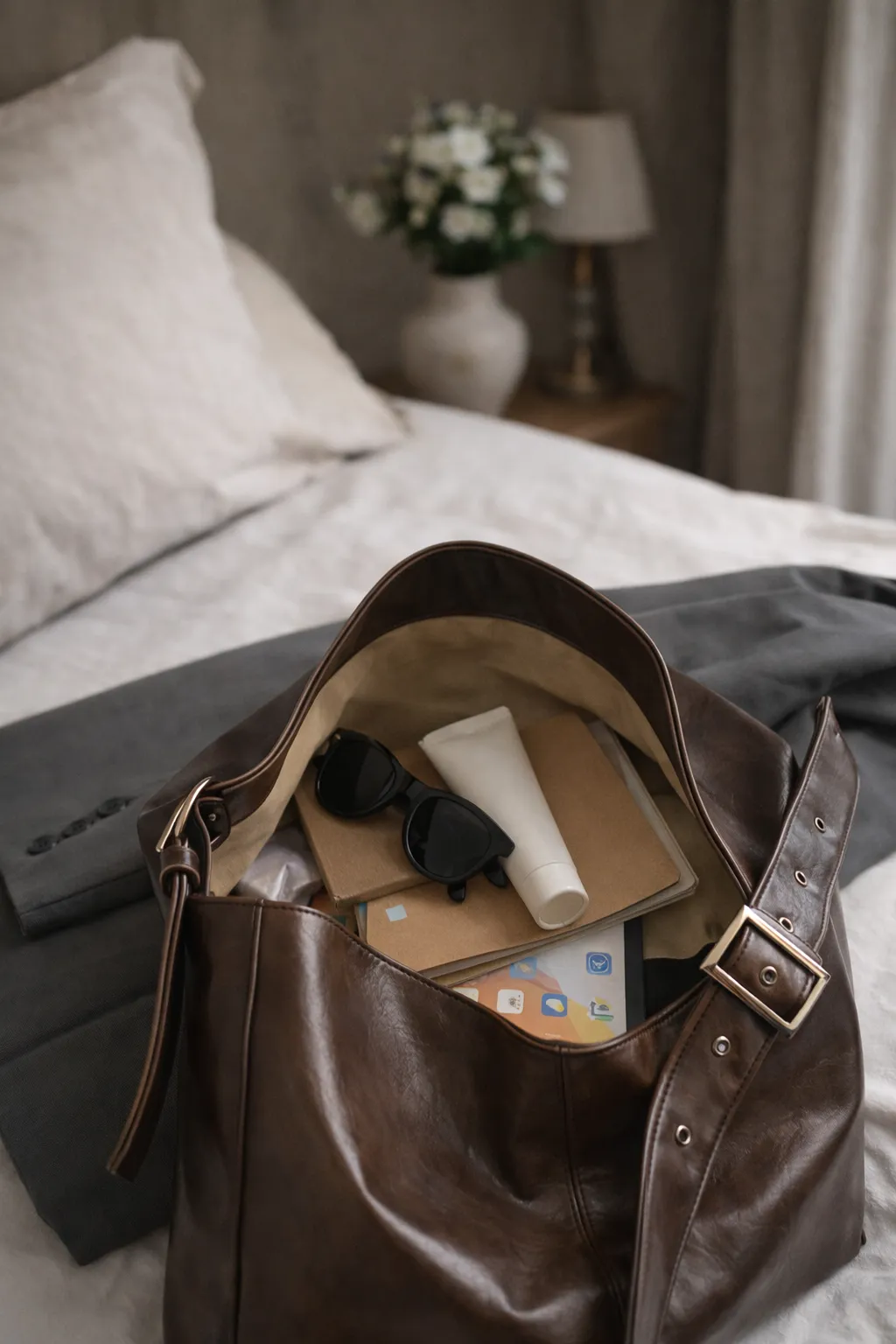 Slouchy Large Capacity Crossbody Shoulder Hobo Bag with Zipper sold by Lintico product image thumbnail 4