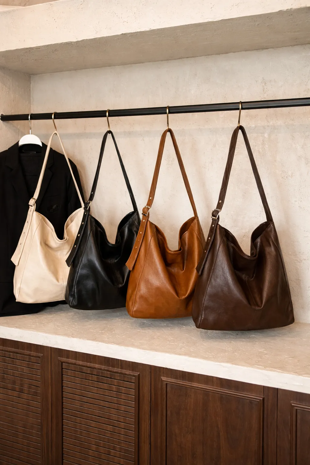 Slouchy Large Capacity Crossbody Shoulder Hobo Bag with Zipper sold by Lintico product image thumbnail 5