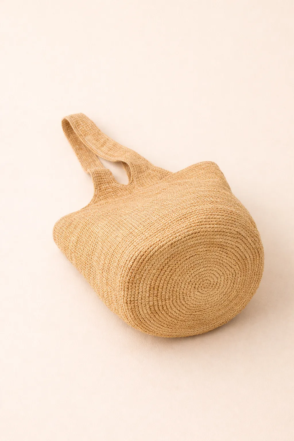 Raffia Straw Bucket Bag Handwoven Structured Shoulder Beach Vacation Bag sold by Lintico product image thumbnail 4