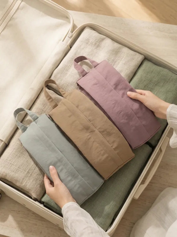 Waterproof Travel Organizer Bag Portable Packing Pouch for Underwear Cosmetics Toiletries sold by Lintico