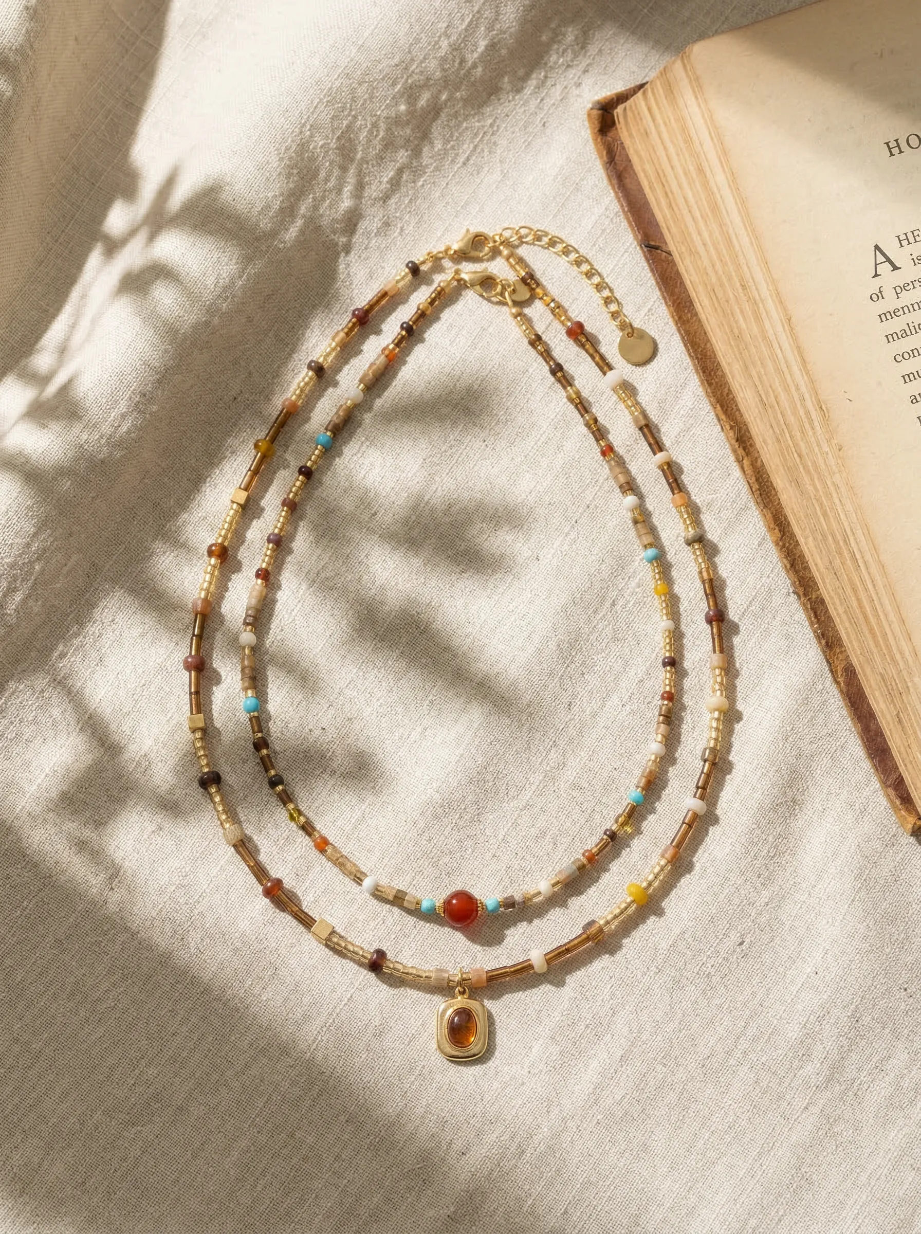 Natural Stone Boho Jewelry Choker Necklace sold by Lintico product image thumbnail 4