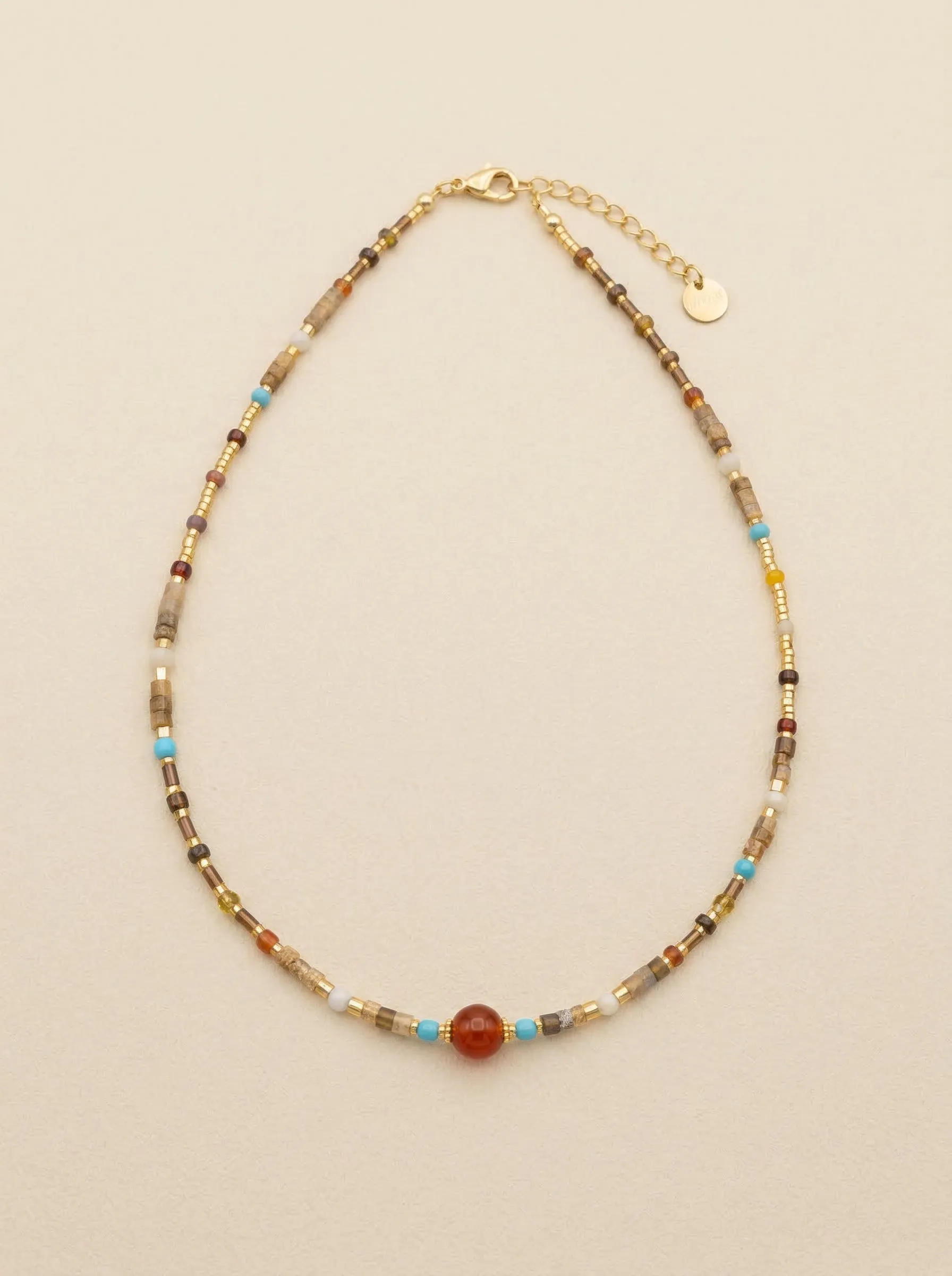 Natural Stone Boho Jewelry Choker Necklace sold by Lintico