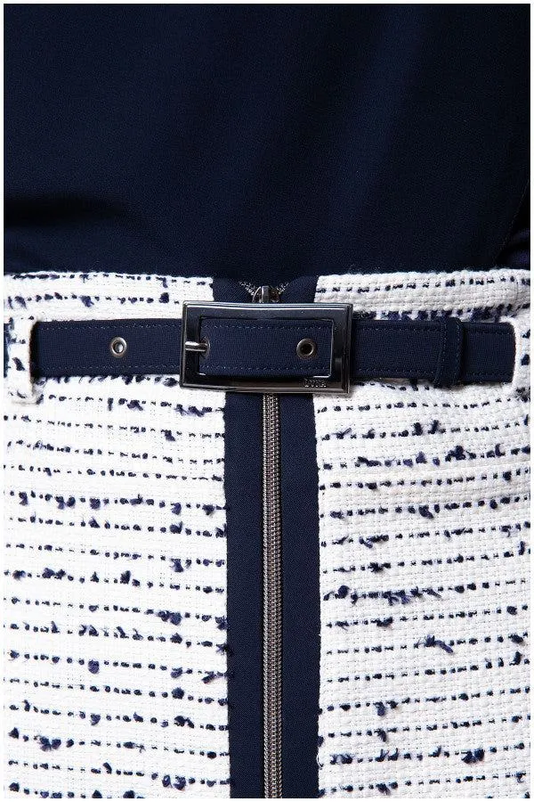 Rea Fitted Tweed Skirt in White sold by Luna Fashion House product image thumbnail 5