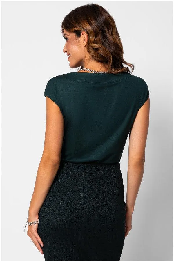 Green Elegant Lace Top, Jody sold by Luna Fashion House product image thumbnail 2