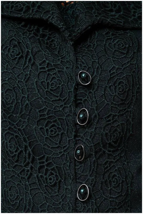 Green Tailored Lace Blazer, Jody sold by Luna Fashion House product image thumbnail 5