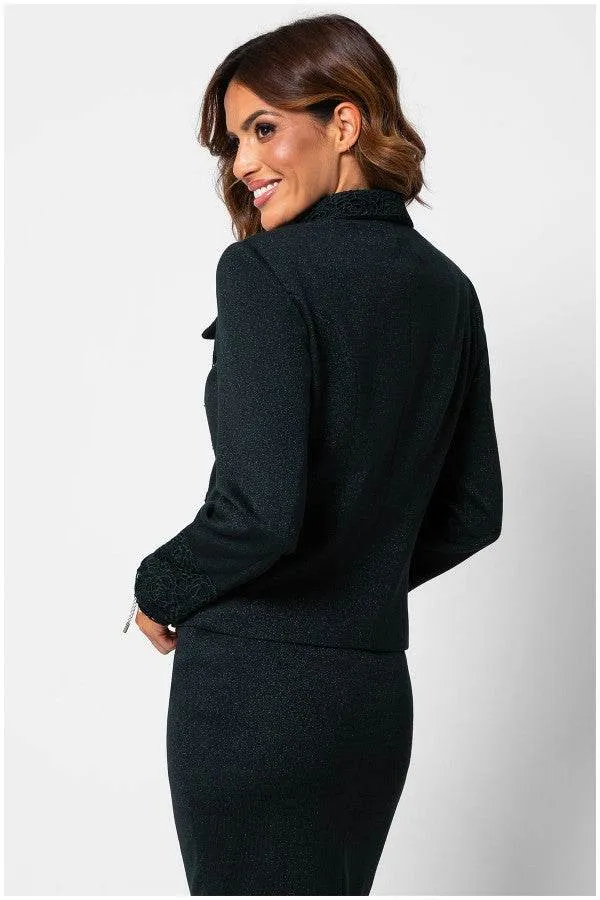 Green Tailored Lace Blazer, Jody sold by Luna Fashion House product image thumbnail 2