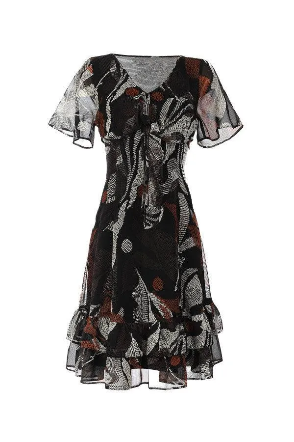 Floral Print Ruffle Dress, Lola sold by Luna Fashion House product image thumbnail 4