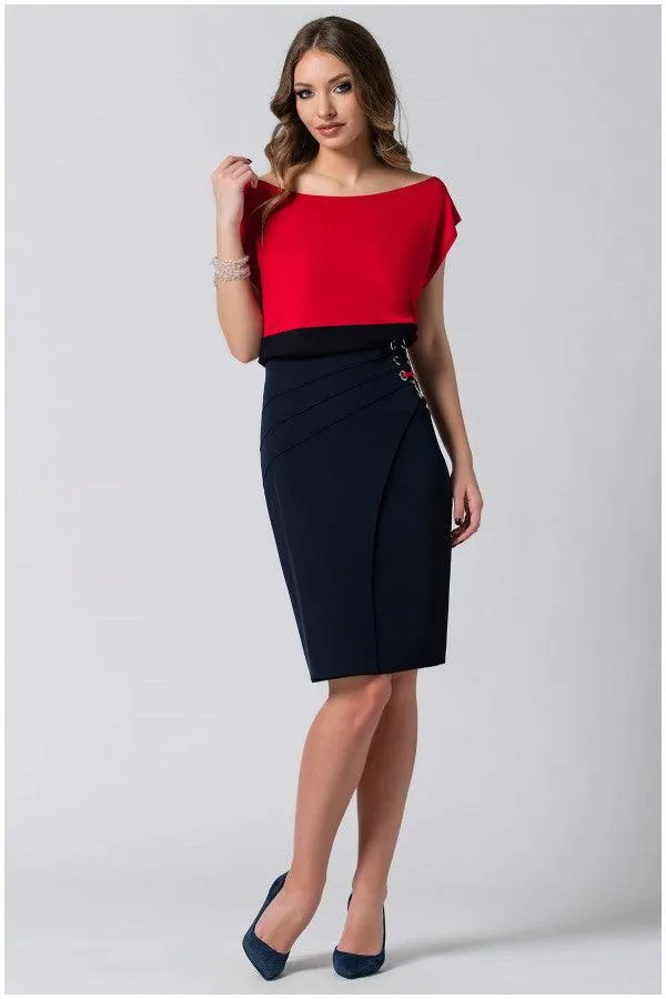 Greta Red & Black Blouse sold by Luna Fashion House product image thumbnail 3