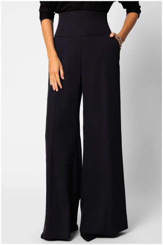 Agatha High Waisted Wide Leg Pants in Black sold by Luna Fashion House