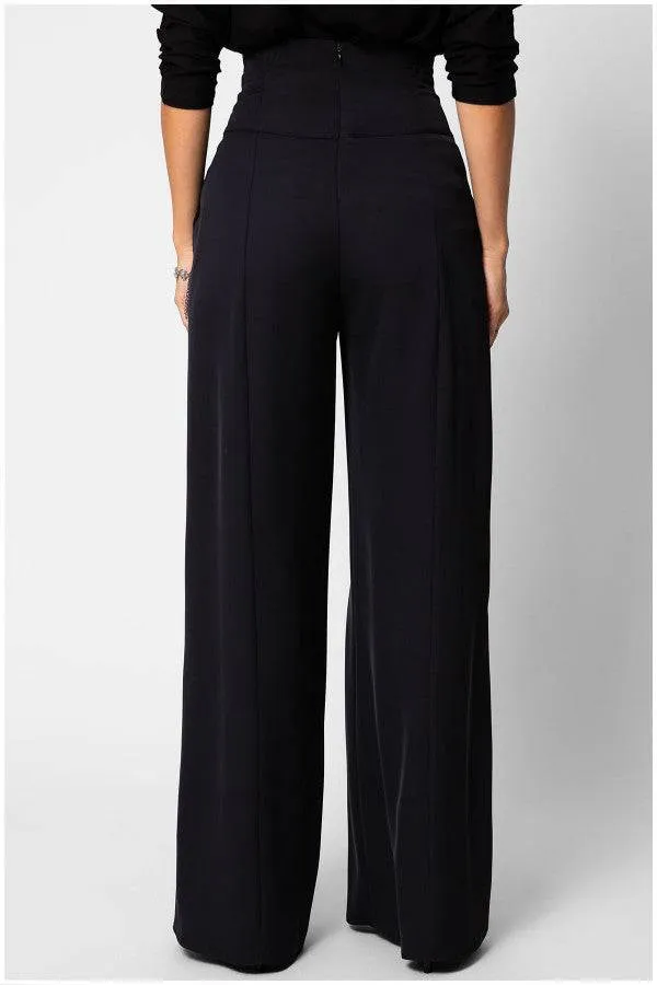 Agatha High Waisted Wide Leg Pants in Black sold by Luna Fashion House product image thumbnail 2