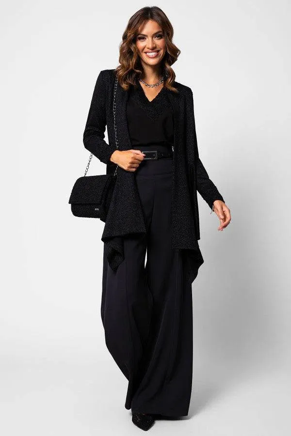 Agatha High Waisted Wide Leg Pants in Black sold by Luna Fashion House product image thumbnail 3
