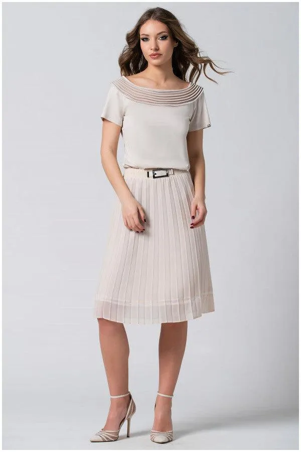 Beige Business Blouse, Lola sold by Luna Fashion House product image thumbnail 3