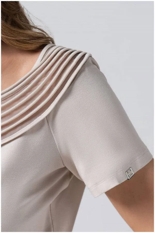 Beige Business Blouse, Lola sold by Luna Fashion House product image thumbnail 4